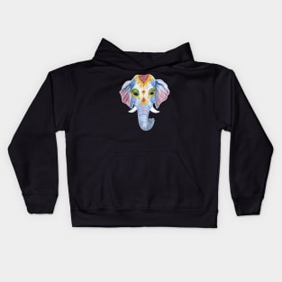 Cute Decorated Watercolor Elephant Kids Hoodie